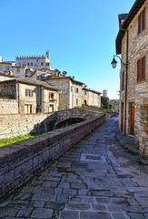 Fototapeta premium Gubbio (Italy) - One of the most beautiful medieval towns in Europe, in the heart of the Umbria Region, central Italy.