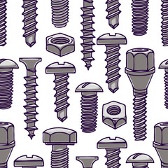 seamless pattern with screws