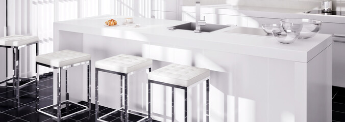 White Kitchen II (panoramic)