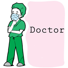 doctor vector cartoon character