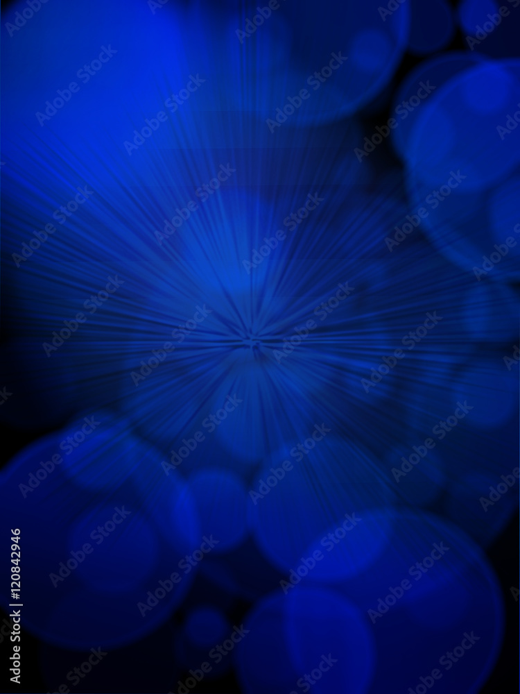 Wall mural Radial abstract blue background