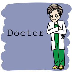 doctor vector cartoon character