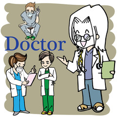 doctor vector cartoon character