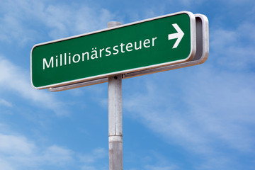 Schild 126 - Millionärssteuer