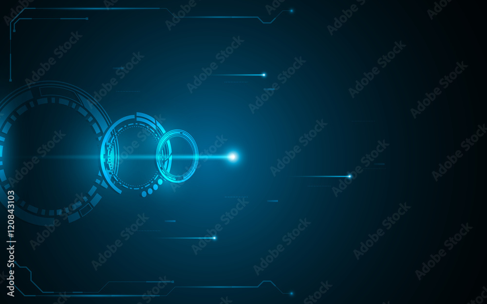 Poster abstract circular pattern tech sci fi design communication concept background
