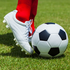 Soccer, football, player with ball
