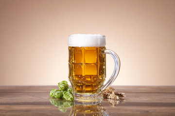 Beer in a glass goblet