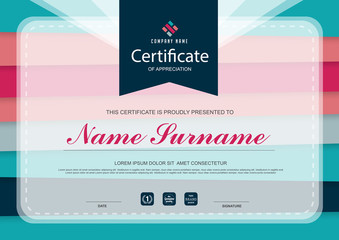 certificate template ,Vector illustration