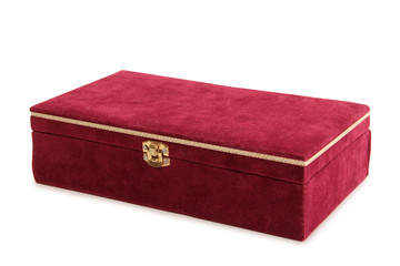Vintage painted box on a white background