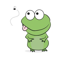 Cartoon Frog Vector Illustration