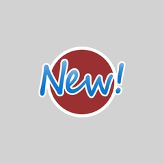 New Label Vector Illustration