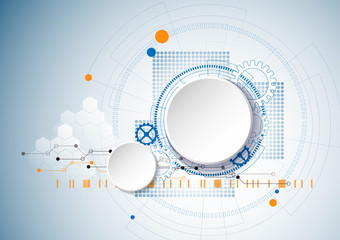 Obraz premium Futuristic Geometric Abstract technology background vector illus