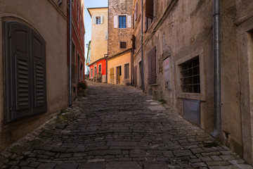 Fototapeta na wymiar alley in Motovun. Croatia.