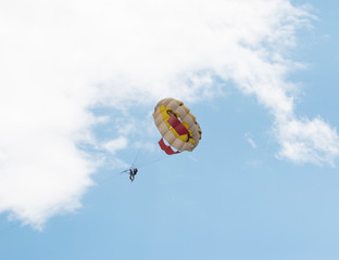 Parachute in the sky