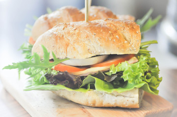 baguette sandwich with vegetable