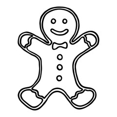 Christmas gingerbread on white background