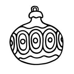 Christmas balls on white background. Vector illustration