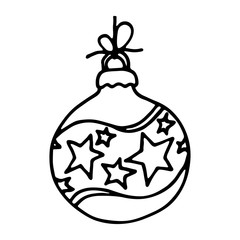 Christmas balls on white background. Vector illustration