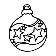 Christmas balls on white background. Vector illustration