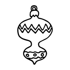 Christmas balls on white background. Vector illustration