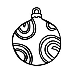 Christmas balls on white background. Vector illustration