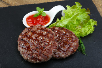 Grilled burger cutlet