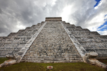 Kukulkan Pyramid in Chichen Itza on the Yucatan, Mexico