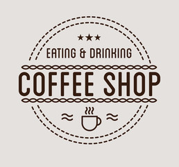 Vintage logo. Coffee shop template