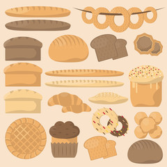 Bakery or pastry product types.