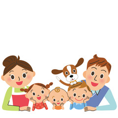 寄り添う仲良し家族