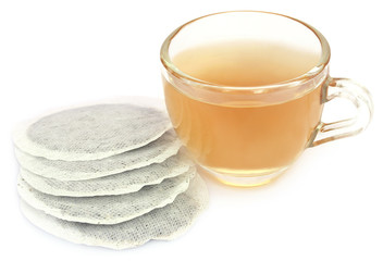 Green tea with teabag