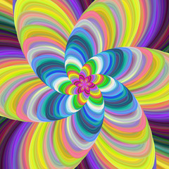 Colorful fractal spiral design background vector