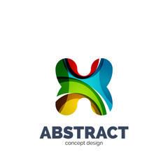 Vector set of abstract letter business logo icons