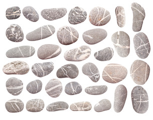 pebbles on white