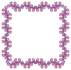 Square vector frame with free space for your text.