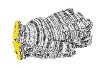 Black and White cotton gloves.