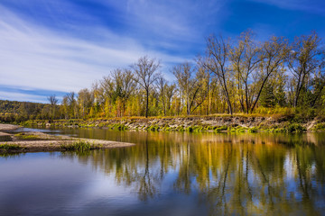Siberian river Berd in autumn