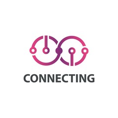 Connecting logo, business company