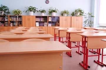 Interior of an empty school class