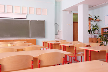 Interior of an empty school class