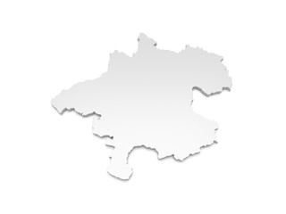 3D Illustration - Karte &Ouml;sterreich - Ober&ouml;sterreich