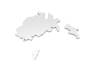 3D Illustration - Karte Schweiz - Schaffhausen