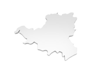3D Illustration - Karte Schweiz - Schwyz