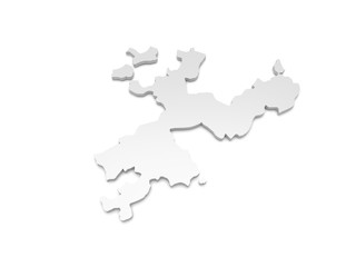 3D Illustration - Karte Schweiz - Solothurn