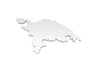 3D Illustration - Karte Schweiz - Thurgau