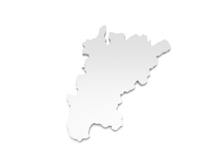 3D Illustration - Karte Schweiz - Uri