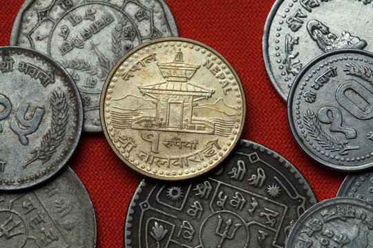 Coins of Nepal. Tal Barahi Temple in Pokhara