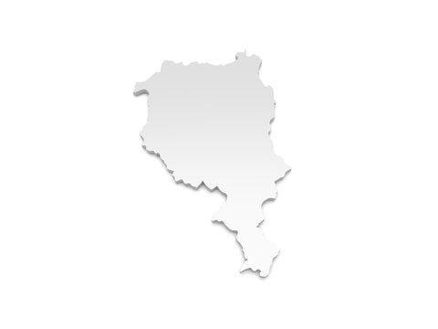 3D Illustration - Karte Schweiz - Ticino