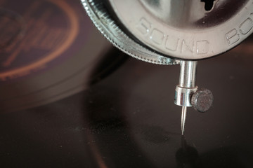 Turntable needle from a phonograph