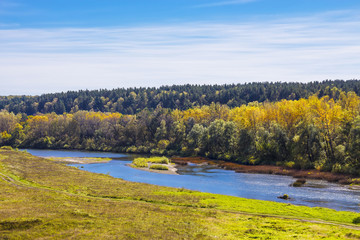 Siberian river Berd in autumn